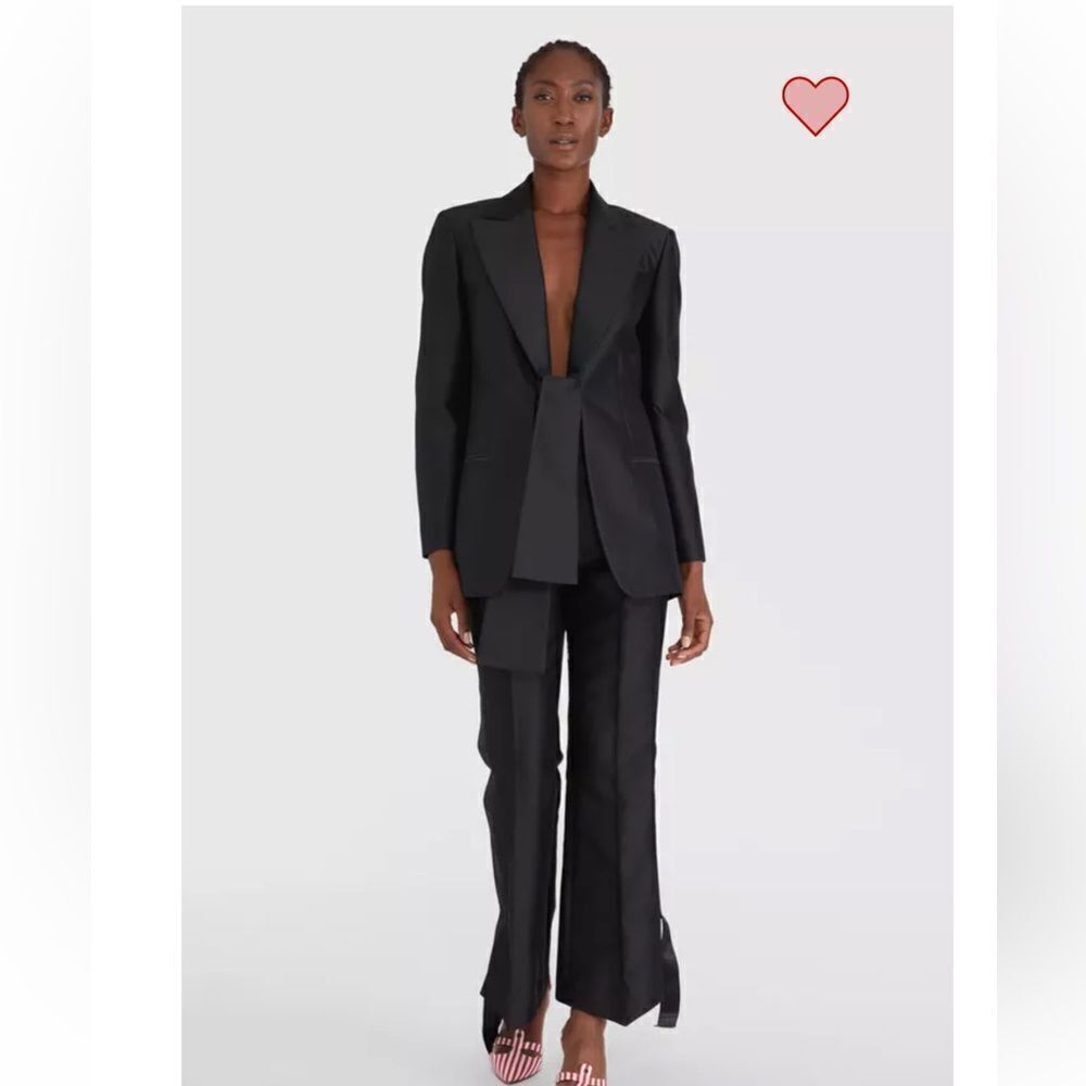 ROSIE ASSOULIN Tuxedo Stripe Wide Leg Pants NWT